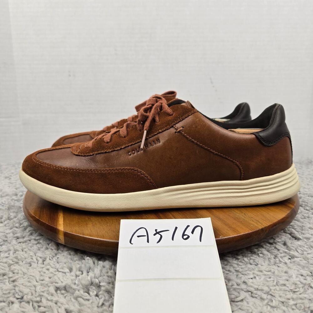 Cole Haan Men 11M Grand Crosscourt Turf British Tan Brown Leather Casual Sneaker